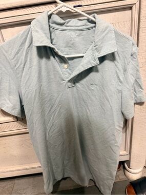 American Eagle Outfitters Pale Blue Men's Polo